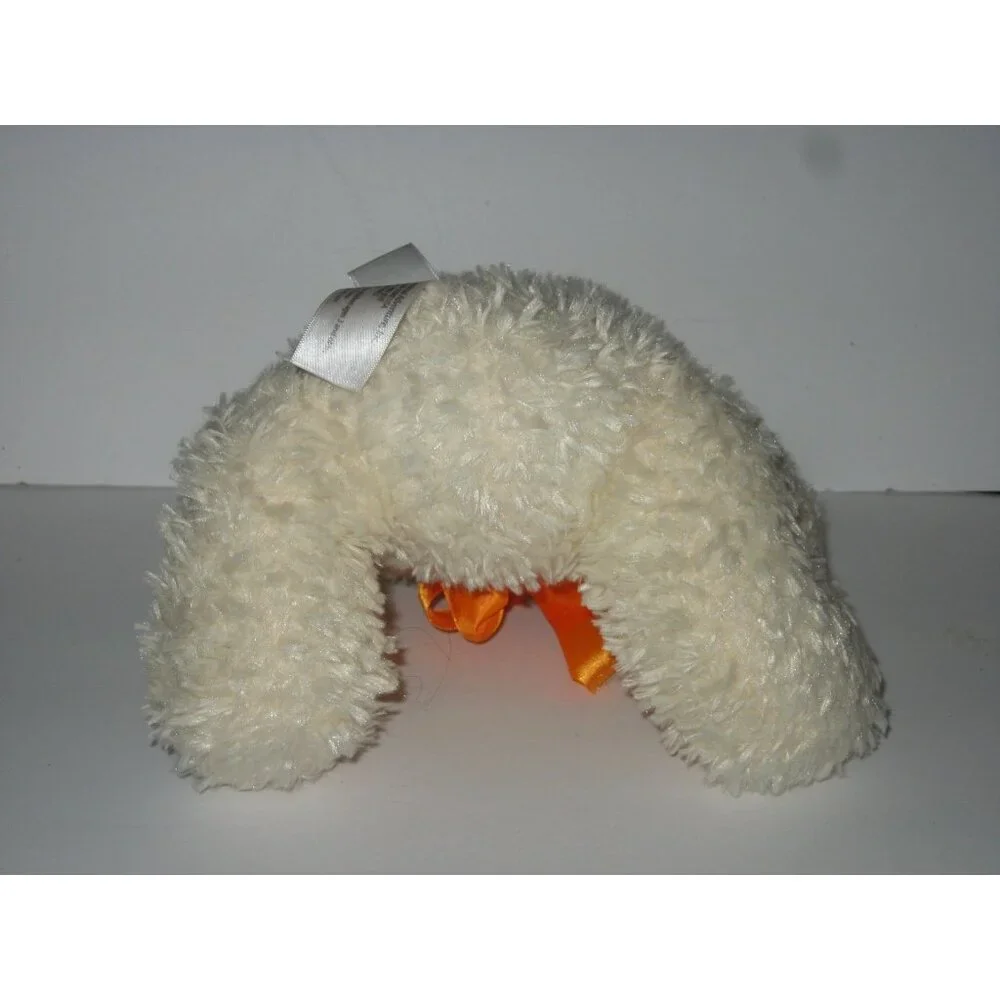 Animal Adventure Plush Cream White Orange Duck Chick Ribbon Bow 10